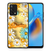 Thumbnail for Θήκη Oppo A74 4G Bubble Daisies από τη Smartfits με σχέδιο στο πίσω μέρος και μαύρο περίβλημα | Oppo A74 4G Bubble Daisies case with colorful back and black bezels