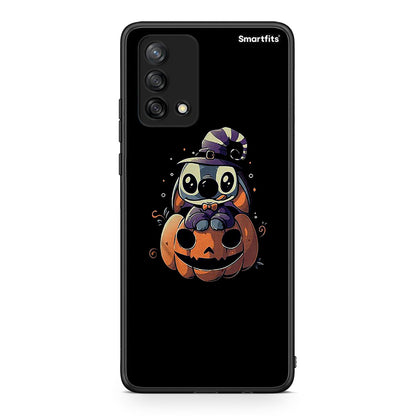 Oppo A74 4G Halloween Stitch θήκη από τη Smartfits με σχέδιο στο πίσω μέρος και μαύρο περίβλημα | Smartphone case with colorful back and black bezels by Smartfits