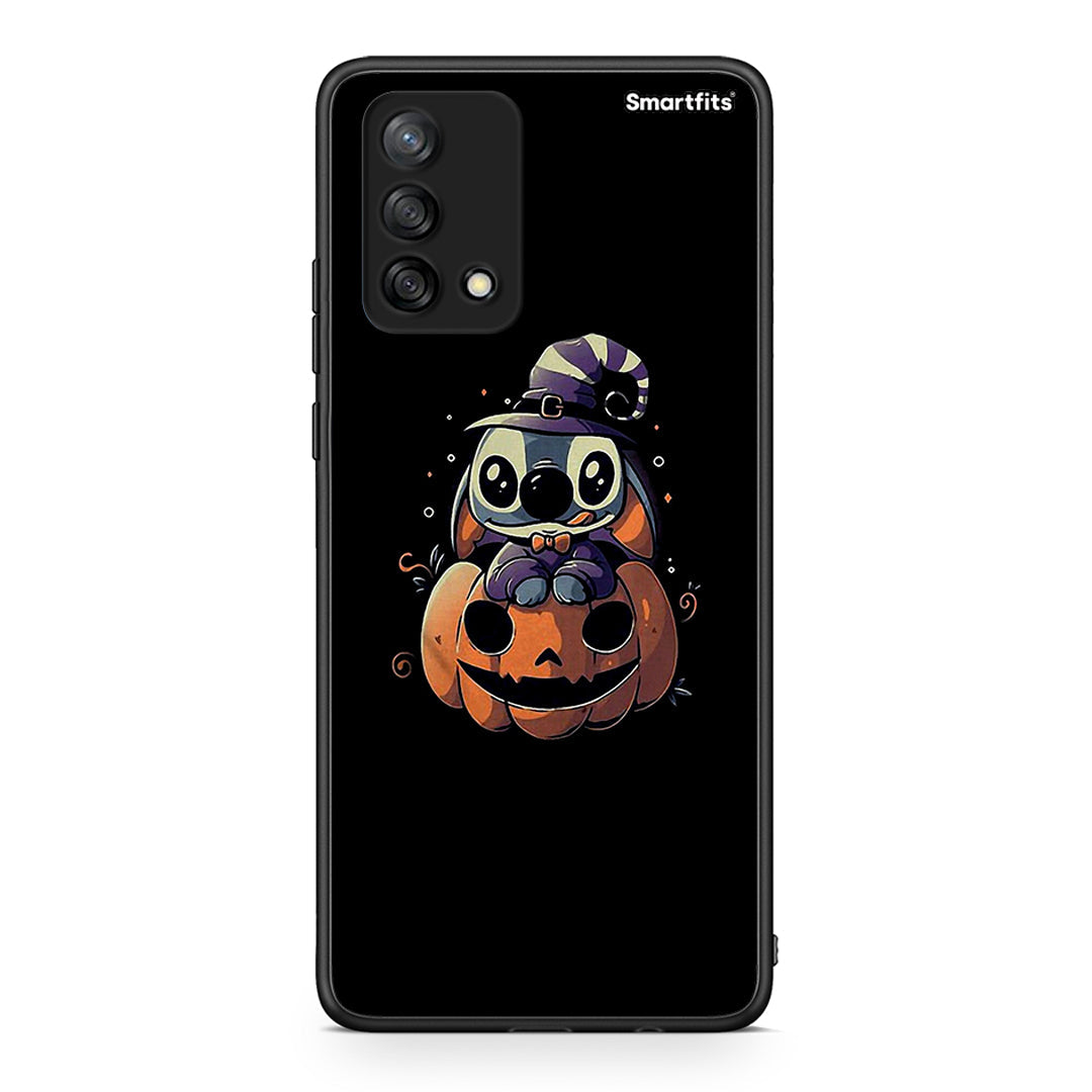 Oppo A74 4G Halloween Stitch θήκη από τη Smartfits με σχέδιο στο πίσω μέρος και μαύρο περίβλημα | Smartphone case with colorful back and black bezels by Smartfits