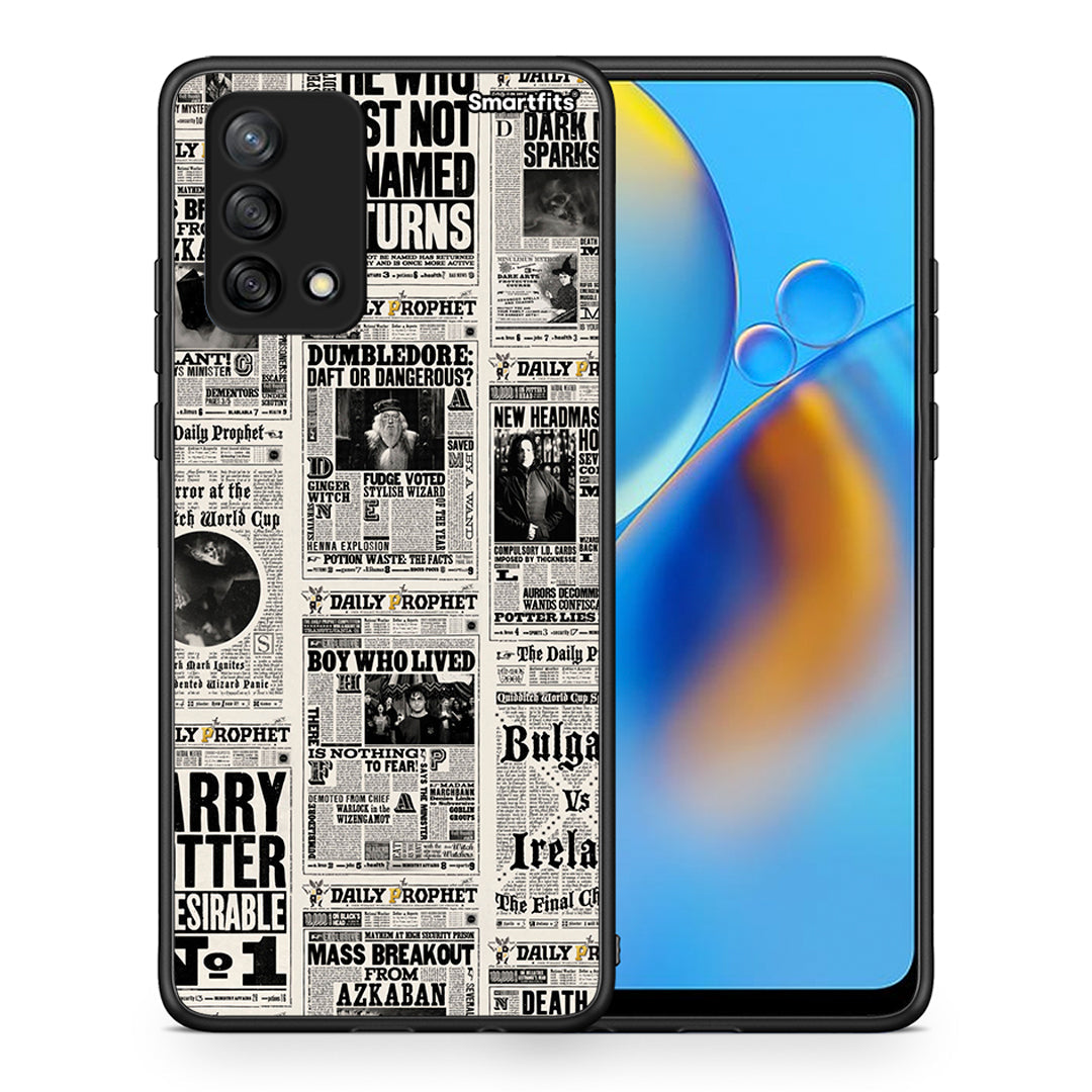 Θήκη Oppo A74 4G Harry Paper από τη Smartfits με σχέδιο στο πίσω μέρος και μαύρο περίβλημα | Oppo A74 4G Harry Paper case with colorful back and black bezels