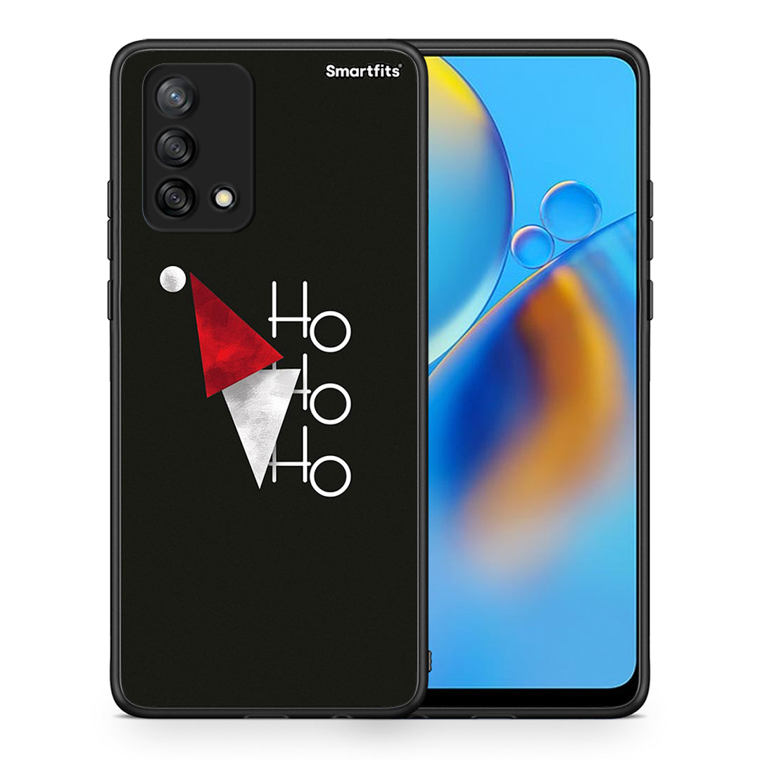 Θήκη Oppo A74 4G Minimal Christmas από τη Smartfits με σχέδιο στο πίσω μέρος και μαύρο περίβλημα | Oppo A74 4G Minimal Christmas case with colorful back and black bezels