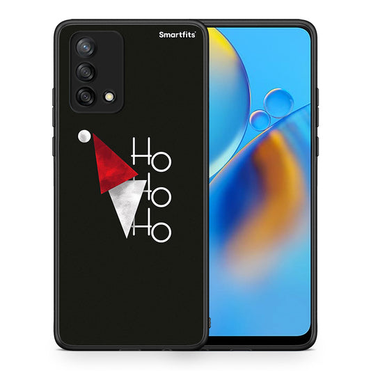 Θήκη Oppo A74 4G Minimal Christmas από τη Smartfits με σχέδιο στο πίσω μέρος και μαύρο περίβλημα | Oppo A74 4G Minimal Christmas case with colorful back and black bezels