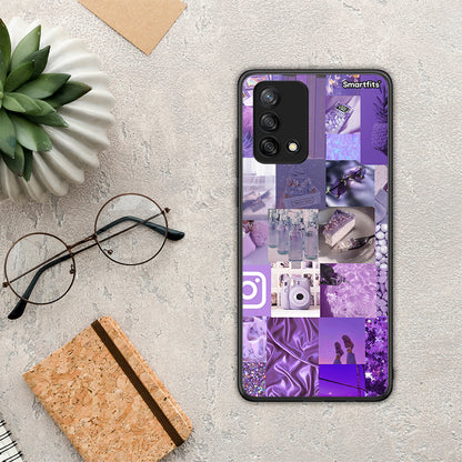 Purple Aesthetic Collage - Oppo A74 4G θήκη