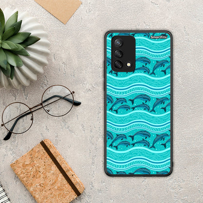 Swimming Dolphins - Oppo A74 4G θήκη