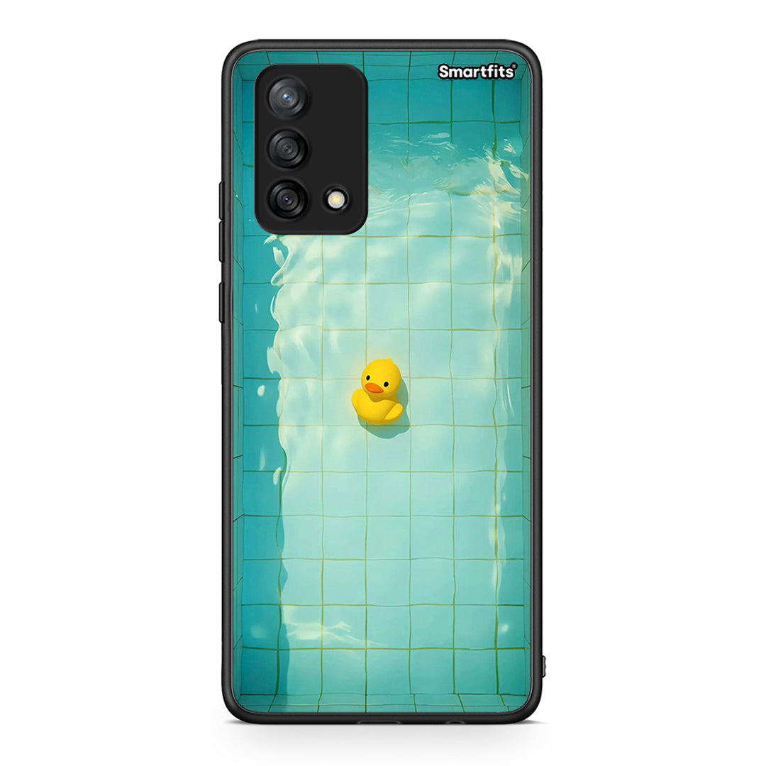 Oppo A74 4G Yellow Duck θήκη από τη Smartfits με σχέδιο στο πίσω μέρος και μαύρο περίβλημα | Smartphone case with colorful back and black bezels by Smartfits