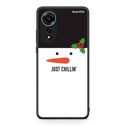 Oppo A78 4G Christmas Chillin θήκη από τη Smartfits με σχέδιο στο πίσω μέρος και μαύρο περίβλημα | Smartphone case with colorful back and black bezels by Smartfits