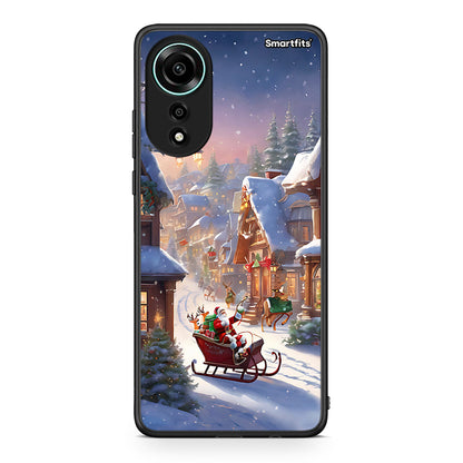 Oppo A78 4G Christmas Snow θήκη από τη Smartfits με σχέδιο στο πίσω μέρος και μαύρο περίβλημα | Smartphone case with colorful back and black bezels by Smartfits
