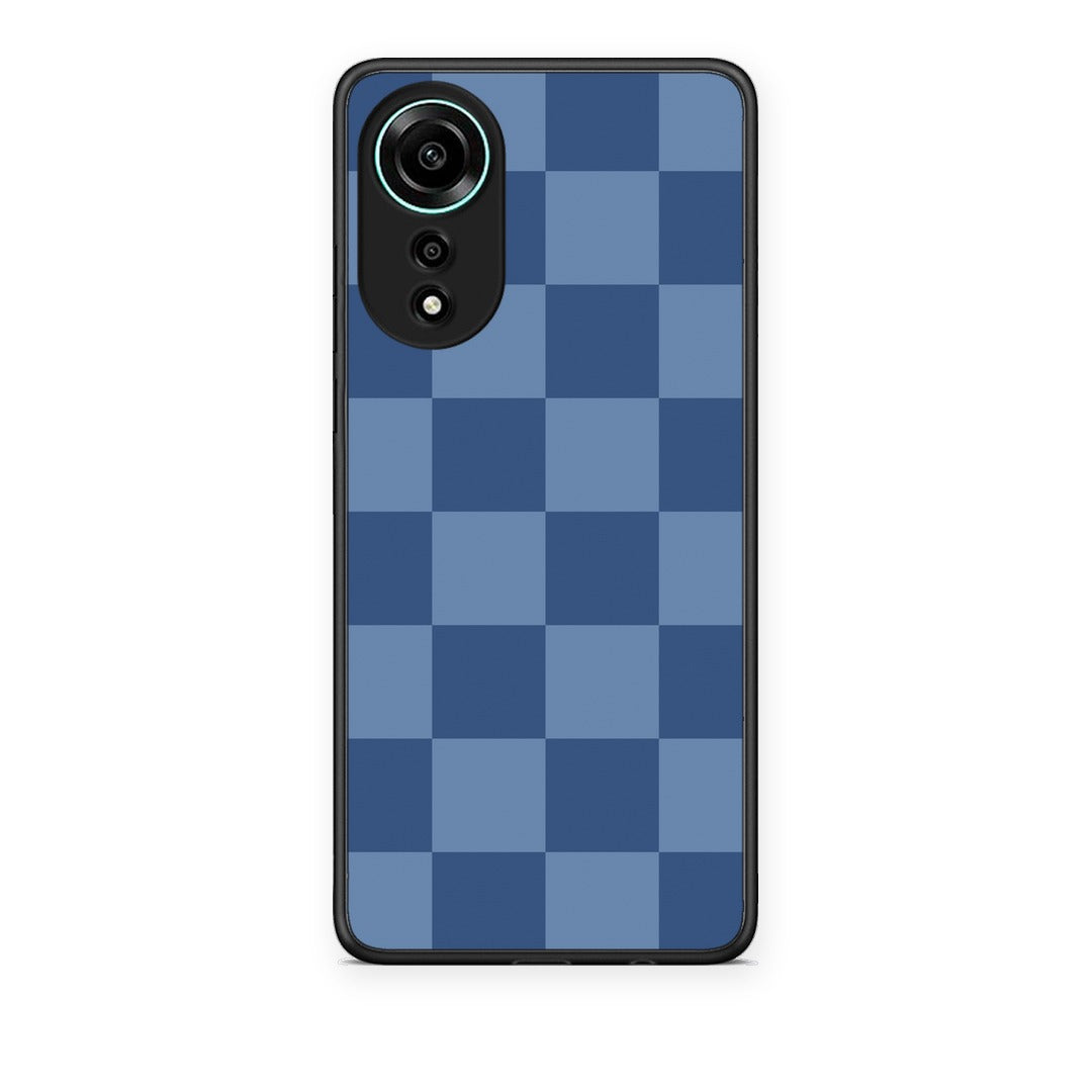 Θήκη Oppo A78 4G Denim Blue Checkerboard από τη Smartfits με σχέδιο στο πίσω μέρος και μαύρο περίβλημα | Oppo A78 4G Denim Blue Checkerboard case with colorful back and black bezels