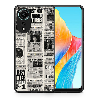 Θήκη Oppo A78 4G Harry Paper από τη Smartfits με σχέδιο στο πίσω μέρος και μαύρο περίβλημα | Oppo A78 4G Harry Paper case with colorful back and black bezels