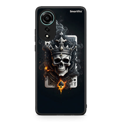 Oppo A78 4G Skull King Ace θήκη από τη Smartfits με σχέδιο στο πίσω μέρος και μαύρο περίβλημα | Smartphone case with colorful back and black bezels by Smartfits