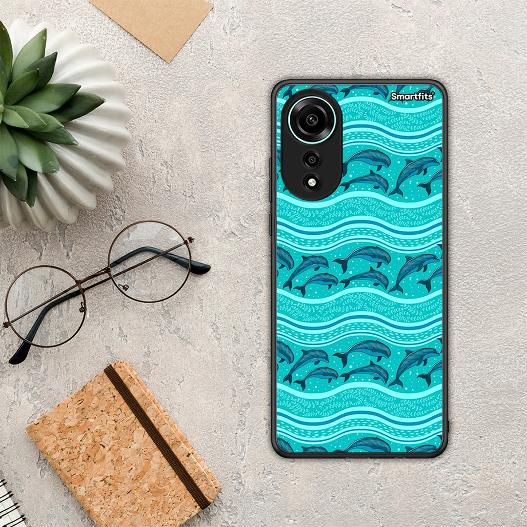 Swimming Dolphins - Oppo A78 4G θήκη