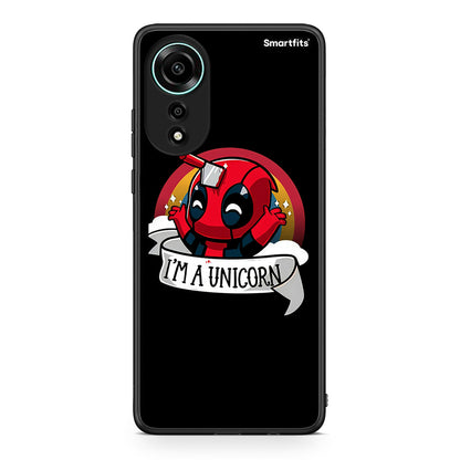 Oppo A78 4G Unicorn Deadpool θήκη από τη Smartfits με σχέδιο στο πίσω μέρος και μαύρο περίβλημα | Smartphone case with colorful back and black bezels by Smartfits