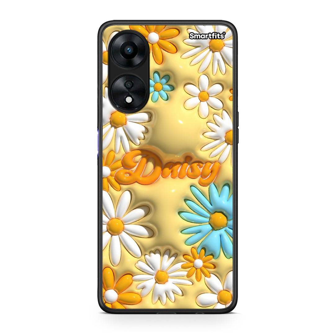 Θήκη Oppo A78 Bubble Daisies από τη Smartfits με σχέδιο στο πίσω μέρος και μαύρο περίβλημα | Oppo A78 Bubble Daisies Case with Colorful Back and Black Bezels