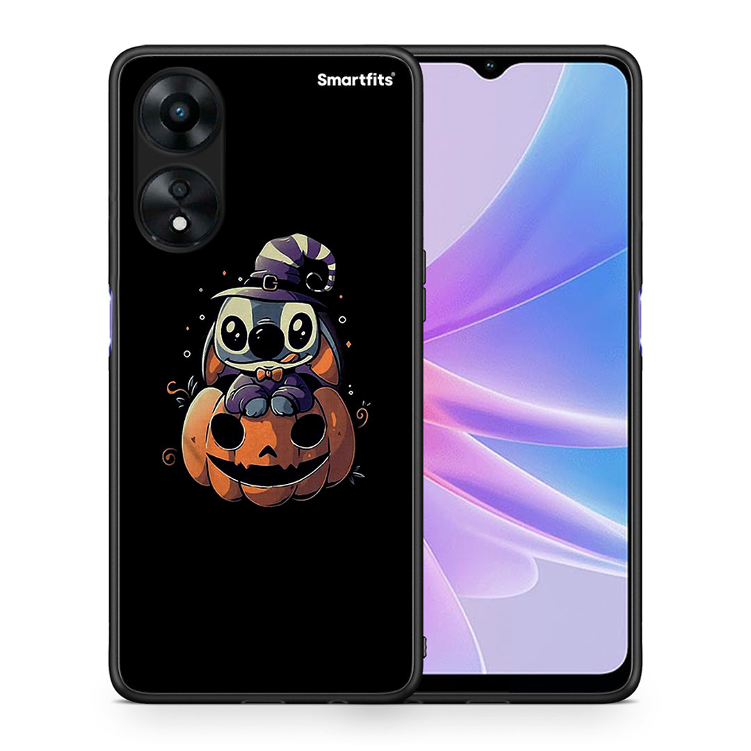 Θήκη Oppo A78 Halloween Stitch από τη Smartfits με σχέδιο στο πίσω μέρος και μαύρο περίβλημα | Oppo A78 Halloween Stitch Case with Colorful Back and Black Bezels