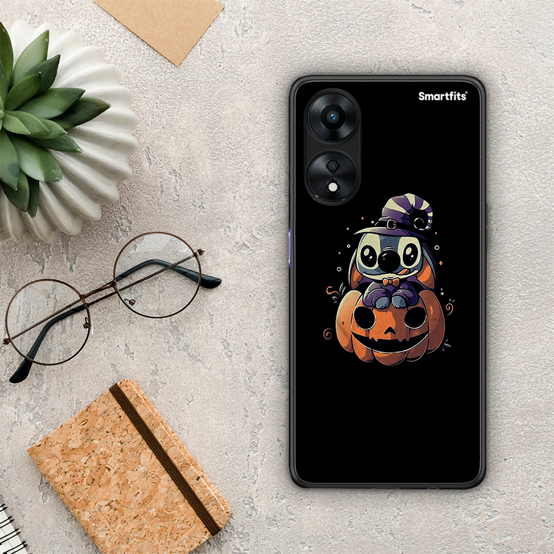 Θήκη Oppo A78 Halloween Stitch από τη Smartfits με σχέδιο στο πίσω μέρος και μαύρο περίβλημα | Oppo A78 Halloween Stitch Case with Colorful Back and Black Bezels