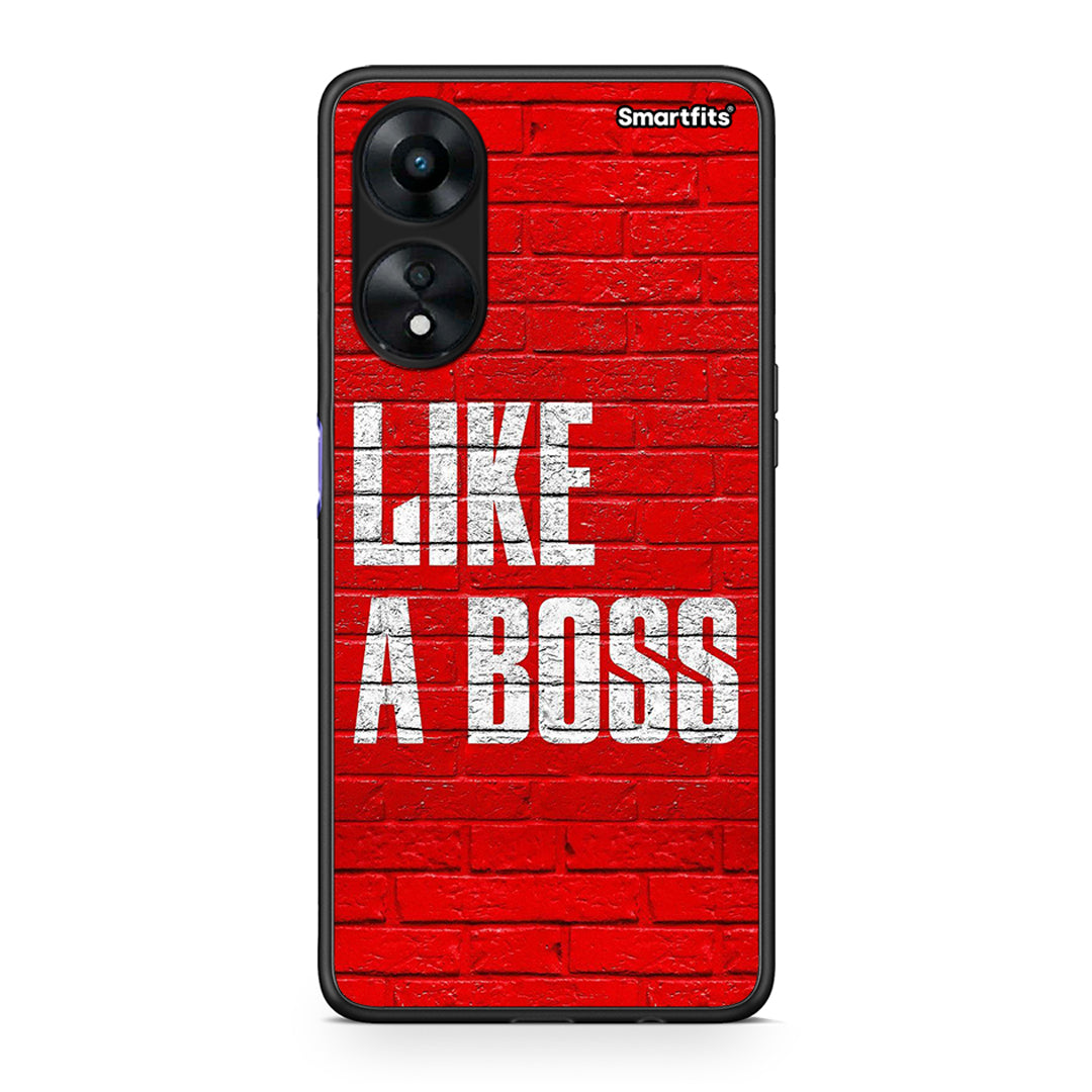 Θήκη Oppo A78 Like A Boss από τη Smartfits με σχέδιο στο πίσω μέρος και μαύρο περίβλημα | Oppo A78 Like A Boss Case with Colorful Back and Black Bezels