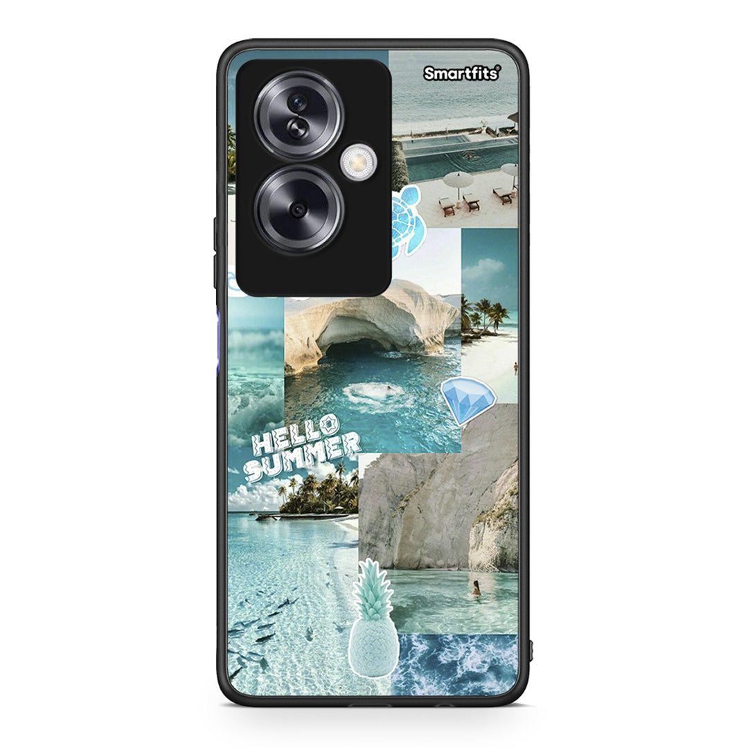 Oppo A79 / A2 Aesthetic Summer Θήκη από τη Smartfits με σχέδιο στο πίσω μέρος και μαύρο περίβλημα | Smartphone case with colorful back and black bezels by Smartfits