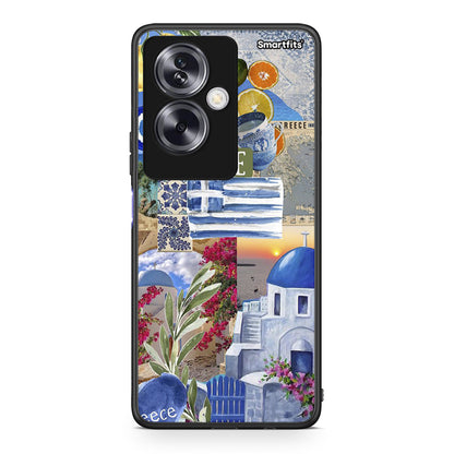 Oppo A79 / A2 All Greek Θήκη από τη Smartfits με σχέδιο στο πίσω μέρος και μαύρο περίβλημα | Smartphone case with colorful back and black bezels by Smartfits