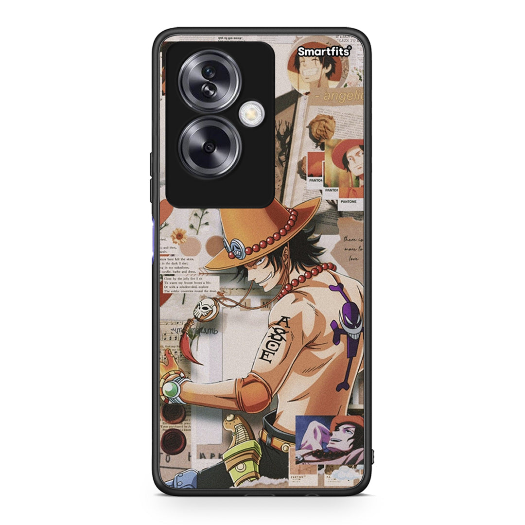 Oppo A79 / A2 Anime Collage θήκη από τη Smartfits με σχέδιο στο πίσω μέρος και μαύρο περίβλημα | Smartphone case with colorful back and black bezels by Smartfits