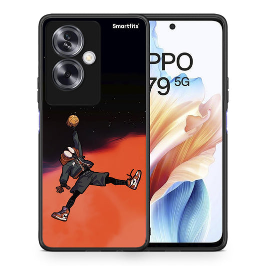 Θήκη Oppo A79 / A2 Basketball Hero από τη Smartfits με σχέδιο στο πίσω μέρος και μαύρο περίβλημα | Oppo A79 / A2 Basketball Hero case with colorful back and black bezels