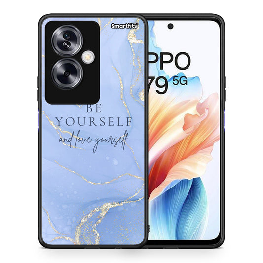 Θήκη Oppo A79 / A2 Be Yourself από τη Smartfits με σχέδιο στο πίσω μέρος και μαύρο περίβλημα | Oppo A79 / A2 Be Yourself case with colorful back and black bezels