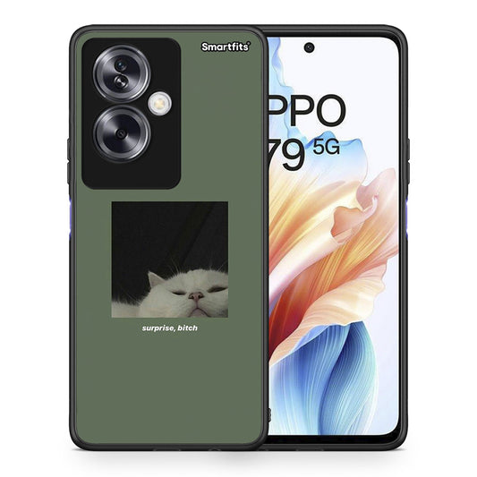 Θήκη Oppo A79 / A2 Bitch Surprise από τη Smartfits με σχέδιο στο πίσω μέρος και μαύρο περίβλημα | Oppo A79 / A2 Bitch Surprise case with colorful back and black bezels