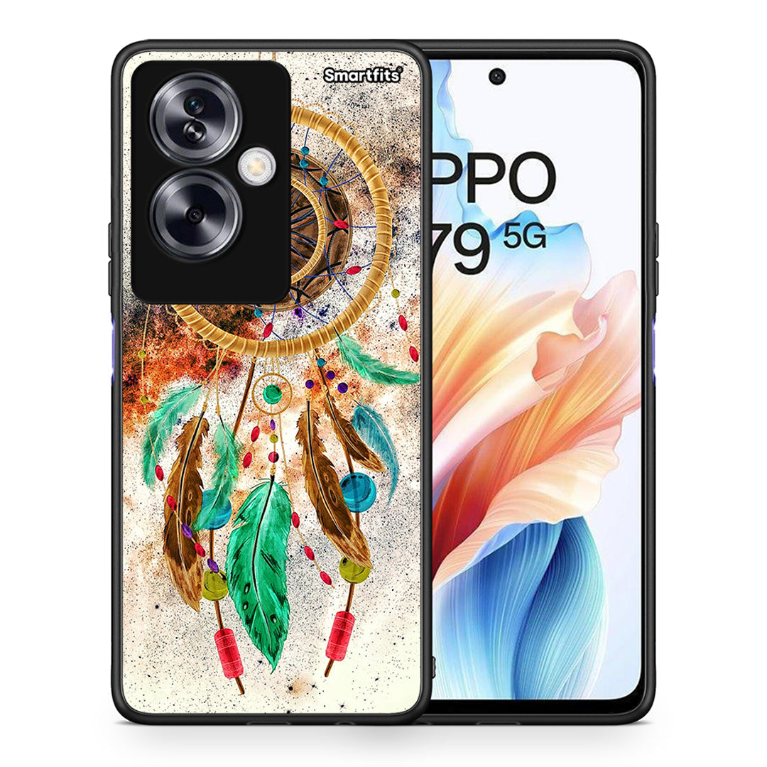 Θήκη Oppo A79 / A2 DreamCatcher Boho από τη Smartfits με σχέδιο στο πίσω μέρος και μαύρο περίβλημα | Oppo A79 / A2 DreamCatcher Boho case with colorful back and black bezels