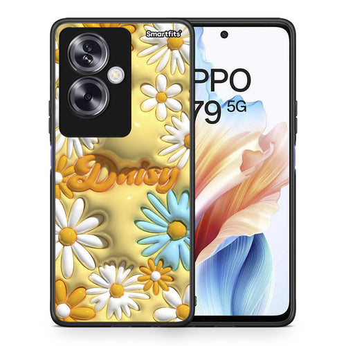 Θήκη Oppo A79 / A2 Bubble Daisies από τη Smartfits με σχέδιο στο πίσω μέρος και μαύρο περίβλημα | Oppo A79 / A2 Bubble Daisies case with colorful back and black bezels