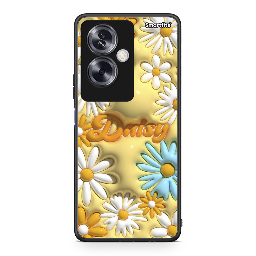 Oppo A79 / A2 Bubble Daisies θήκη από τη Smartfits με σχέδιο στο πίσω μέρος και μαύρο περίβλημα | Smartphone case with colorful back and black bezels by Smartfits