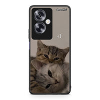 Thumbnail for Oppo A79 / A2 Cats In Love Θήκη από τη Smartfits με σχέδιο στο πίσω μέρος και μαύρο περίβλημα | Smartphone case with colorful back and black bezels by Smartfits