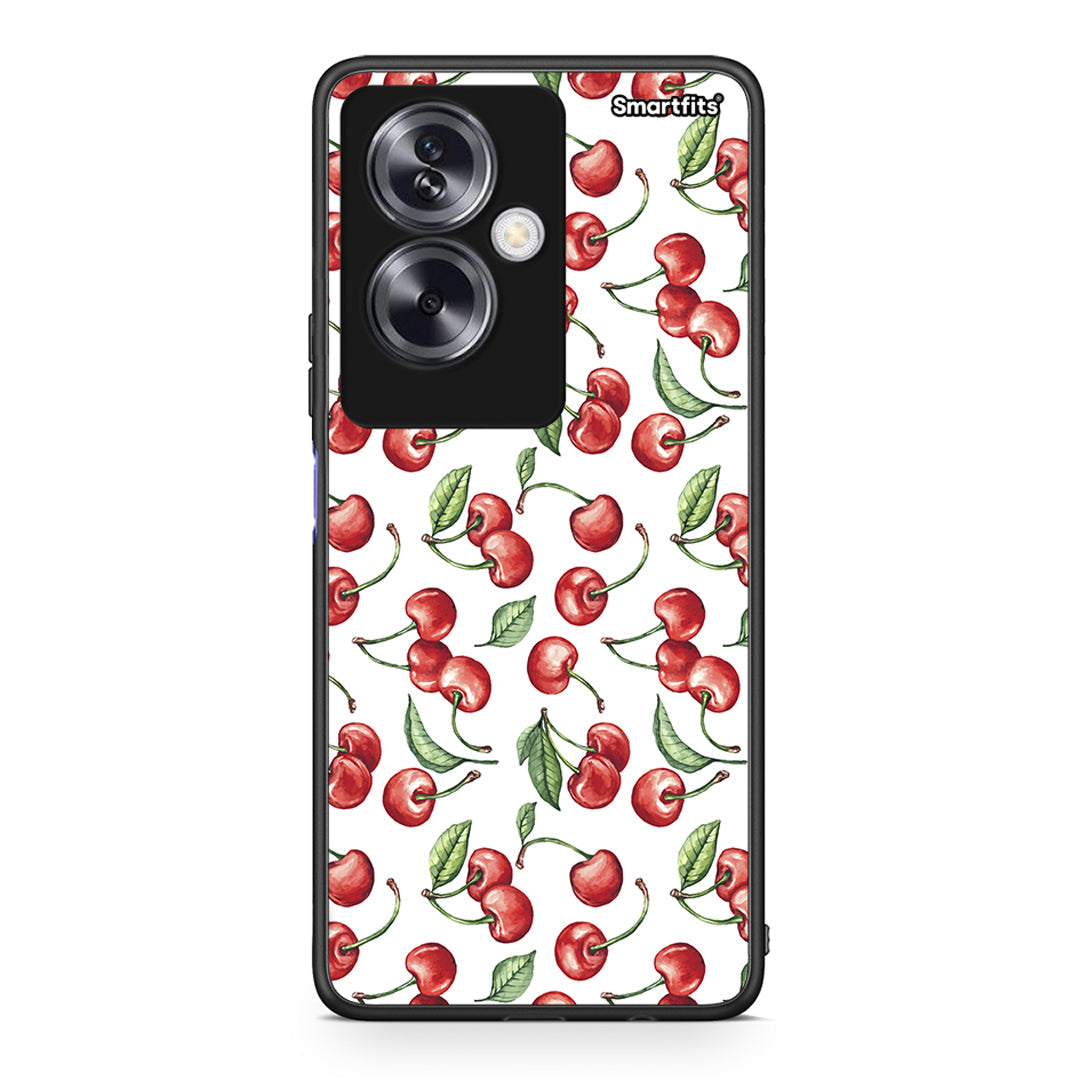 Oppo A79 / A2 Cherry Summer θήκη από τη Smartfits με σχέδιο στο πίσω μέρος και μαύρο περίβλημα | Smartphone case with colorful back and black bezels by Smartfits