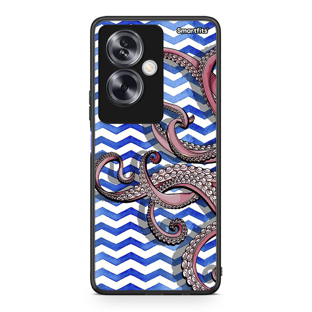 Oppo A79 / A2 Chevron Devilfish θήκη από τη Smartfits με σχέδιο στο πίσω μέρος και μαύρο περίβλημα | Smartphone case with colorful back and black bezels by Smartfits