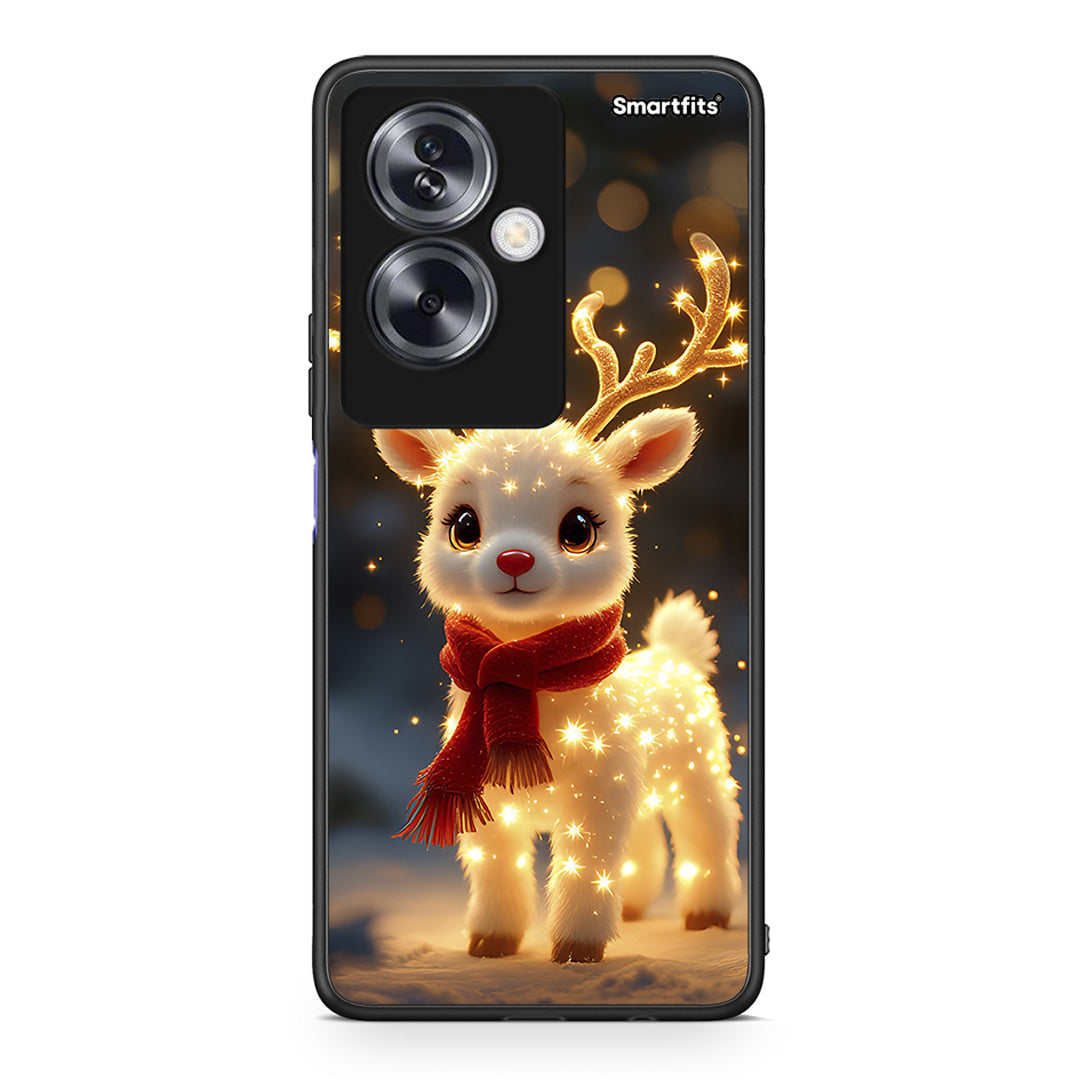 Oppo A79 / A2 Christmas Cutie θήκη από τη Smartfits με σχέδιο στο πίσω μέρος και μαύρο περίβλημα | Smartphone case with colorful back and black bezels by Smartfits