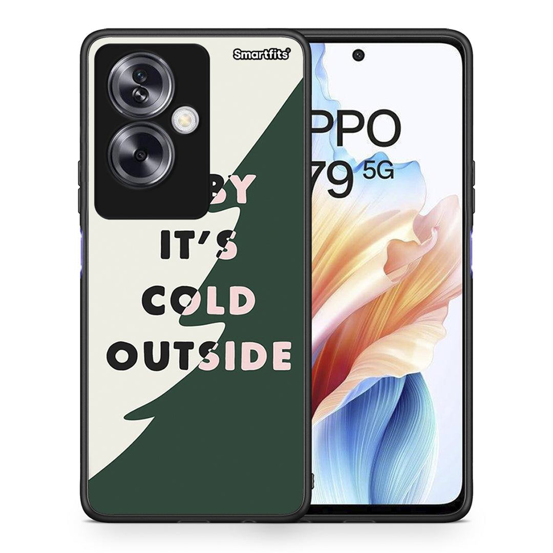 Θήκη Oppo A79 / A2 Cold Outside από τη Smartfits με σχέδιο στο πίσω μέρος και μαύρο περίβλημα | Oppo A79 / A2 Cold Outside case with colorful back and black bezels