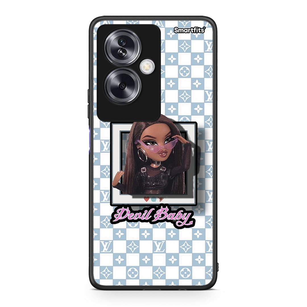 Oppo A79 / A2 Devil Baby Θήκη Αγίου Βαλεντίνου από τη Smartfits με σχέδιο στο πίσω μέρος και μαύρο περίβλημα | Smartphone case with colorful back and black bezels by Smartfits