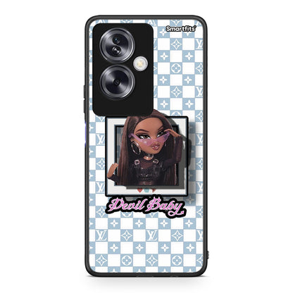 Oppo A79 / A2 Devil Baby Θήκη Αγίου Βαλεντίνου από τη Smartfits με σχέδιο στο πίσω μέρος και μαύρο περίβλημα | Smartphone case with colorful back and black bezels by Smartfits