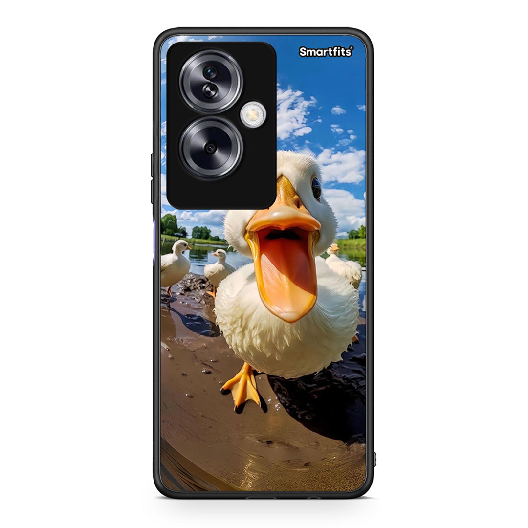 Oppo A79 / A2 Duck Face θήκη από τη Smartfits με σχέδιο στο πίσω μέρος και μαύρο περίβλημα | Smartphone case with colorful back and black bezels by Smartfits
