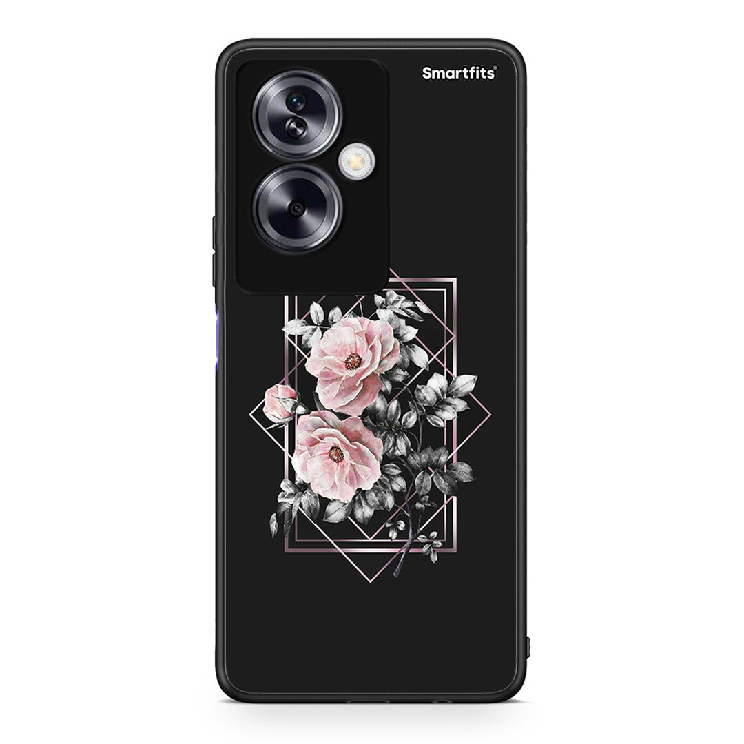 4 - Oppo A79 / A2 Frame Flower case, cover, bumper