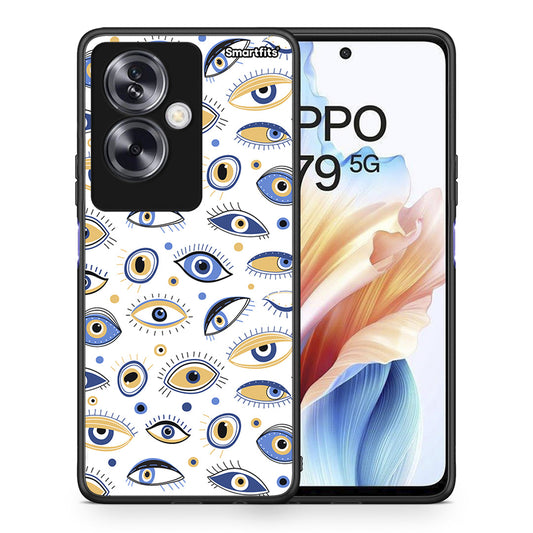 Θήκη Oppo A79 / A2 Ftou Ftou από τη Smartfits με σχέδιο στο πίσω μέρος και μαύρο περίβλημα | Oppo A79 / A2 Ftou Ftou case with colorful back and black bezels