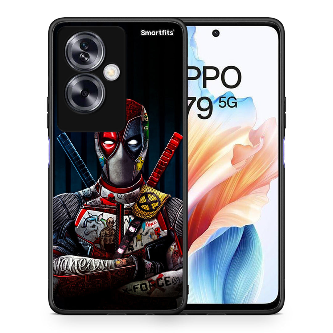 Θήκη Oppo A79 / A2 Funny Guy από τη Smartfits με σχέδιο στο πίσω μέρος και μαύρο περίβλημα | Oppo A79 / A2 Funny Guy case with colorful back and black bezels