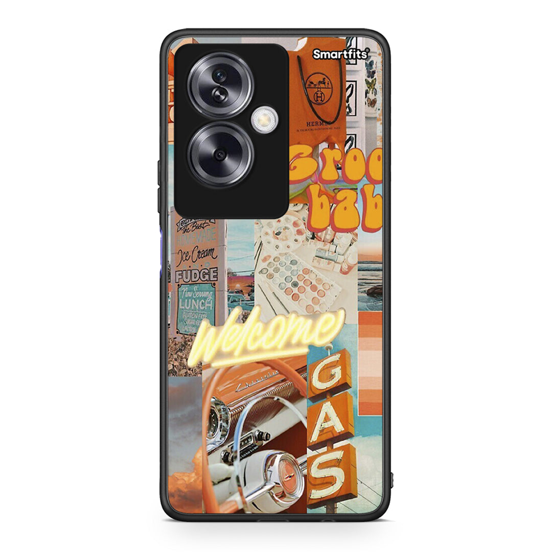Oppo A79 / A2 Groovy Babe Θήκη Αγίου Βαλεντίνου από τη Smartfits με σχέδιο στο πίσω μέρος και μαύρο περίβλημα | Smartphone case with colorful back and black bezels by Smartfits