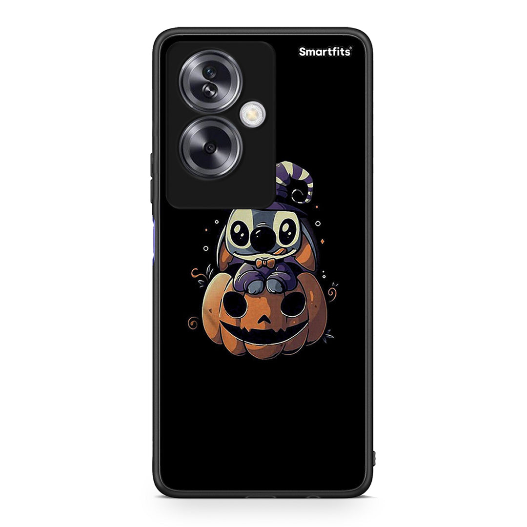 Oppo A79 / A2 Halloween Stitch θήκη από τη Smartfits με σχέδιο στο πίσω μέρος και μαύρο περίβλημα | Smartphone case with colorful back and black bezels by Smartfits