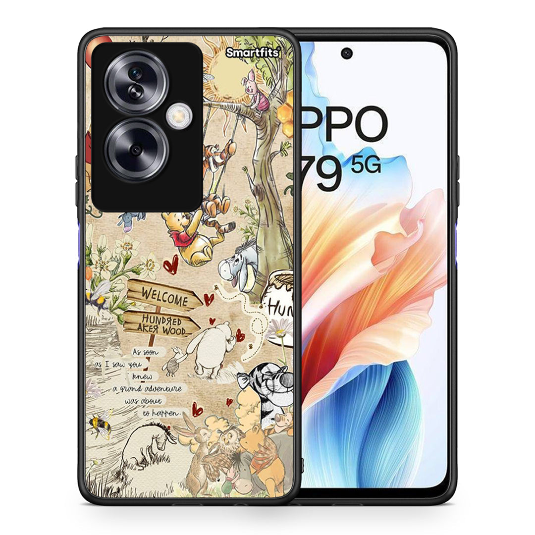 Θήκη Oppo A79 / A2 Happy Friends από τη Smartfits με σχέδιο στο πίσω μέρος και μαύρο περίβλημα | Oppo A79 / A2 Happy Friends case with colorful back and black bezels