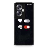 Thumbnail for Oppo A79 / A2 Heart Vs Brain Θήκη Αγίου Βαλεντίνου από τη Smartfits με σχέδιο στο πίσω μέρος και μαύρο περίβλημα | Smartphone case with colorful back and black bezels by Smartfits