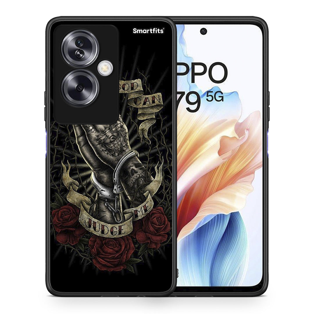 Θήκη Oppo A79 / A2 Judge By God από τη Smartfits με σχέδιο στο πίσω μέρος και μαύρο περίβλημα | Oppo A79 / A2 Judge By God case with colorful back and black bezels