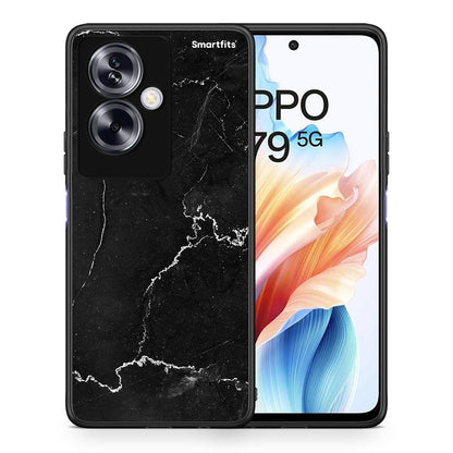 Θήκη Oppo A79 / A2 Marble Black από τη Smartfits με σχέδιο στο πίσω μέρος και μαύρο περίβλημα | Oppo A79 / A2 Marble Black case with colorful back and black bezels