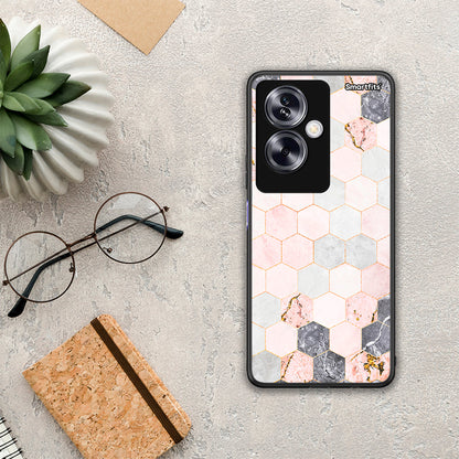 Marble Hexagon Pink - Oppo A79 / A2 θήκη