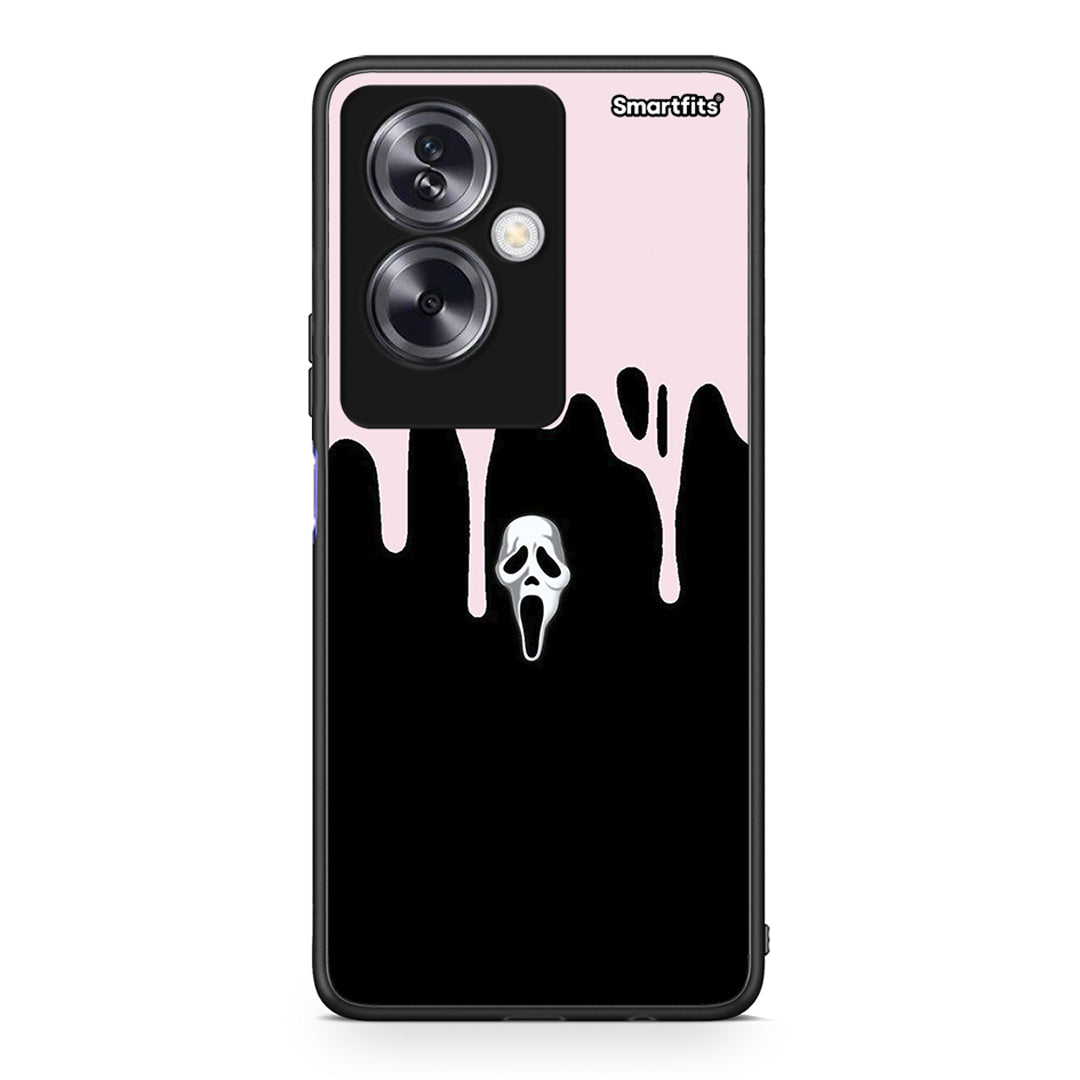 Oppo A79 / A2 Melting Halloween Mask Θήκη από τη Smartfits με σχέδιο στο πίσω μέρος και μαύρο περίβλημα | Smartphone case with colorful back and black bezels by Smartfits
