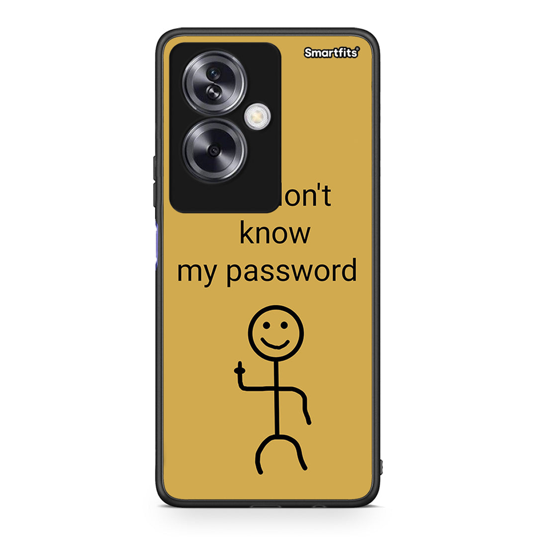 Oppo A79 / A2 My Password Θήκη από τη Smartfits με σχέδιο στο πίσω μέρος και μαύρο περίβλημα | Smartphone case with colorful back and black bezels by Smartfits