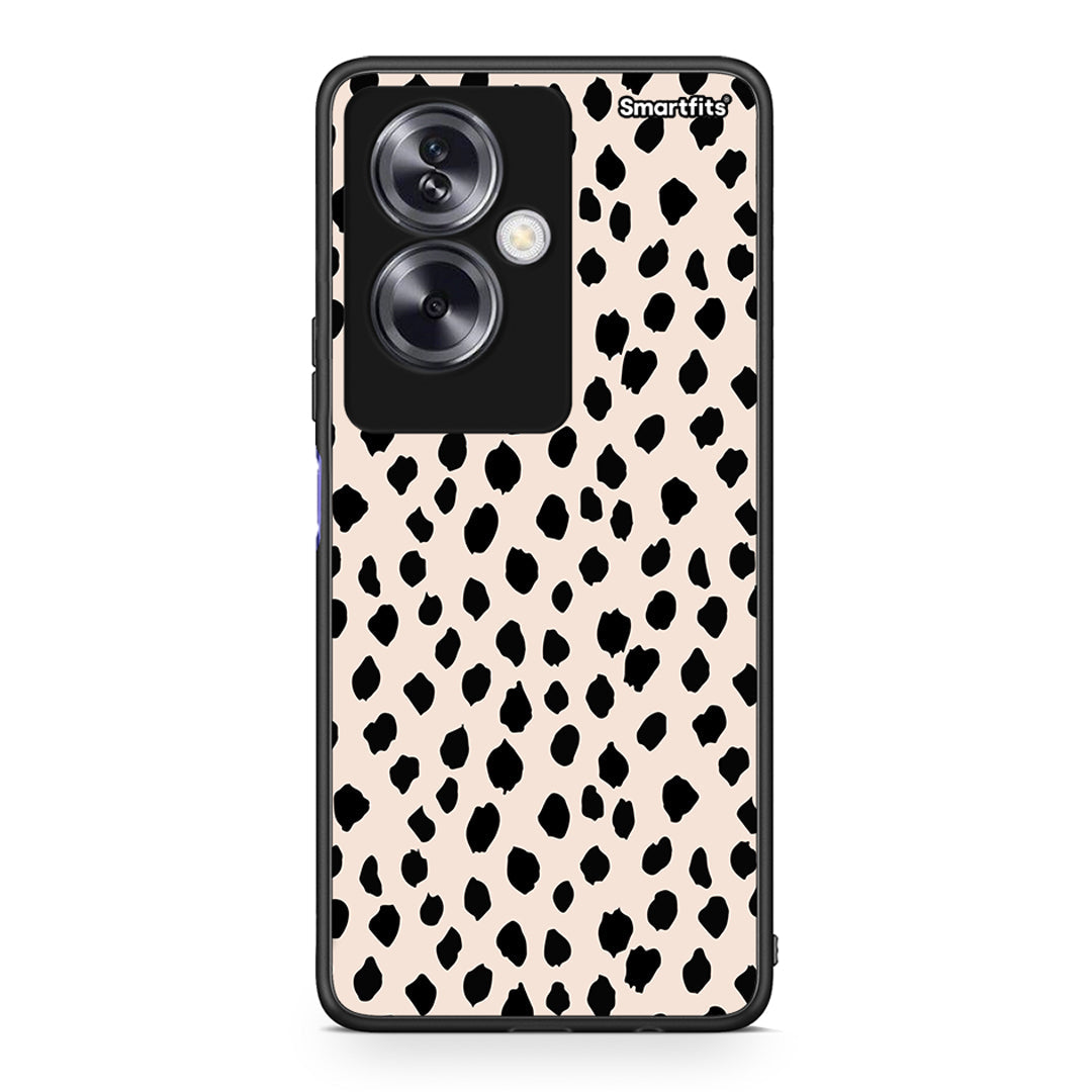 Oppo A79 / A2 New Polka Dots θήκη από τη Smartfits με σχέδιο στο πίσω μέρος και μαύρο περίβλημα | Smartphone case with colorful back and black bezels by Smartfits